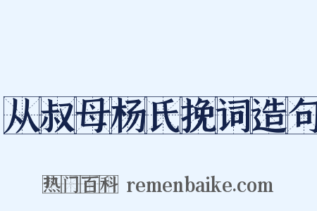 从叔母杨氏挽词造句是什么意思的图片